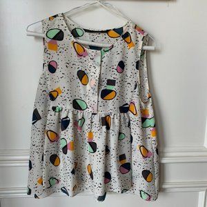 Zara Geometric Print Top